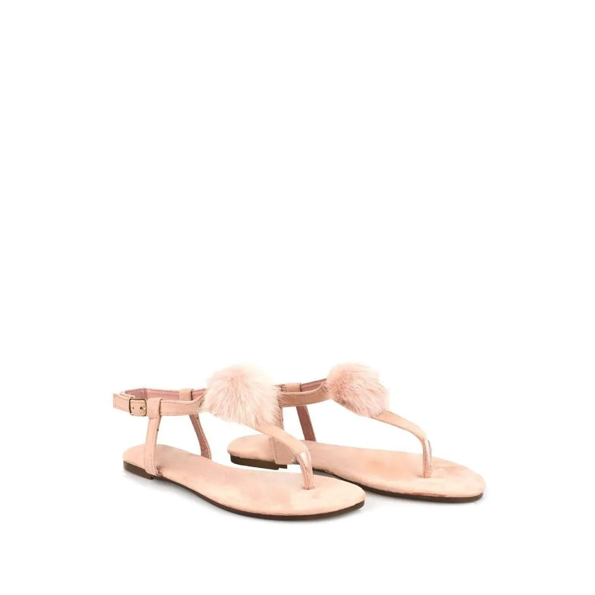 Lottie Toe Post Pom Pom Flat Sandal