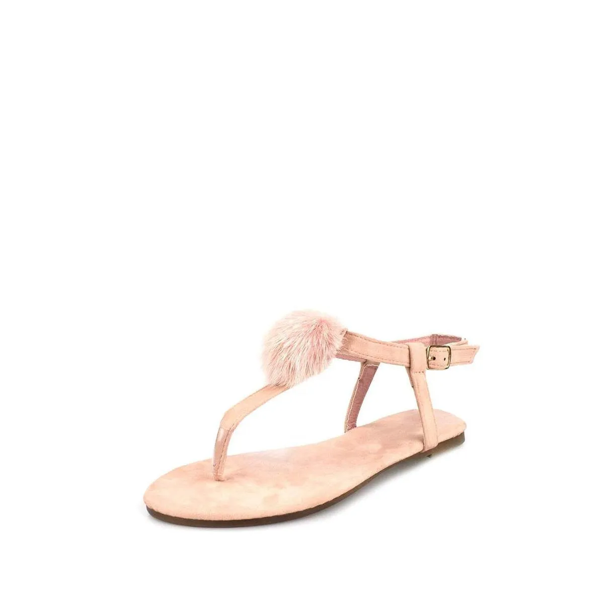 Lottie Toe Post Pom Pom Flat Sandal