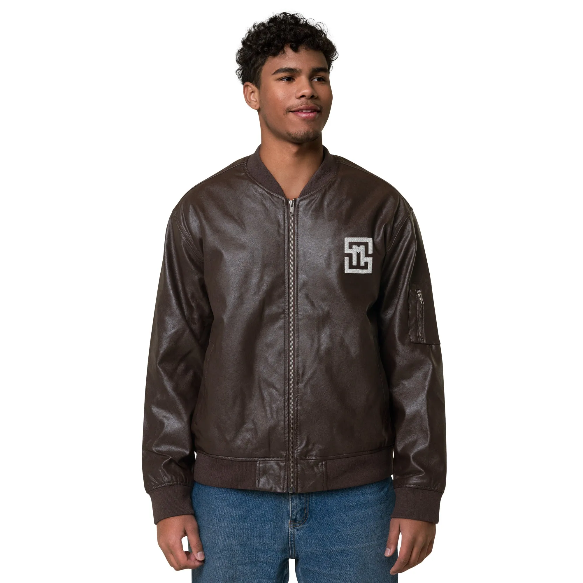 Luxury Leather Bomber Jacket