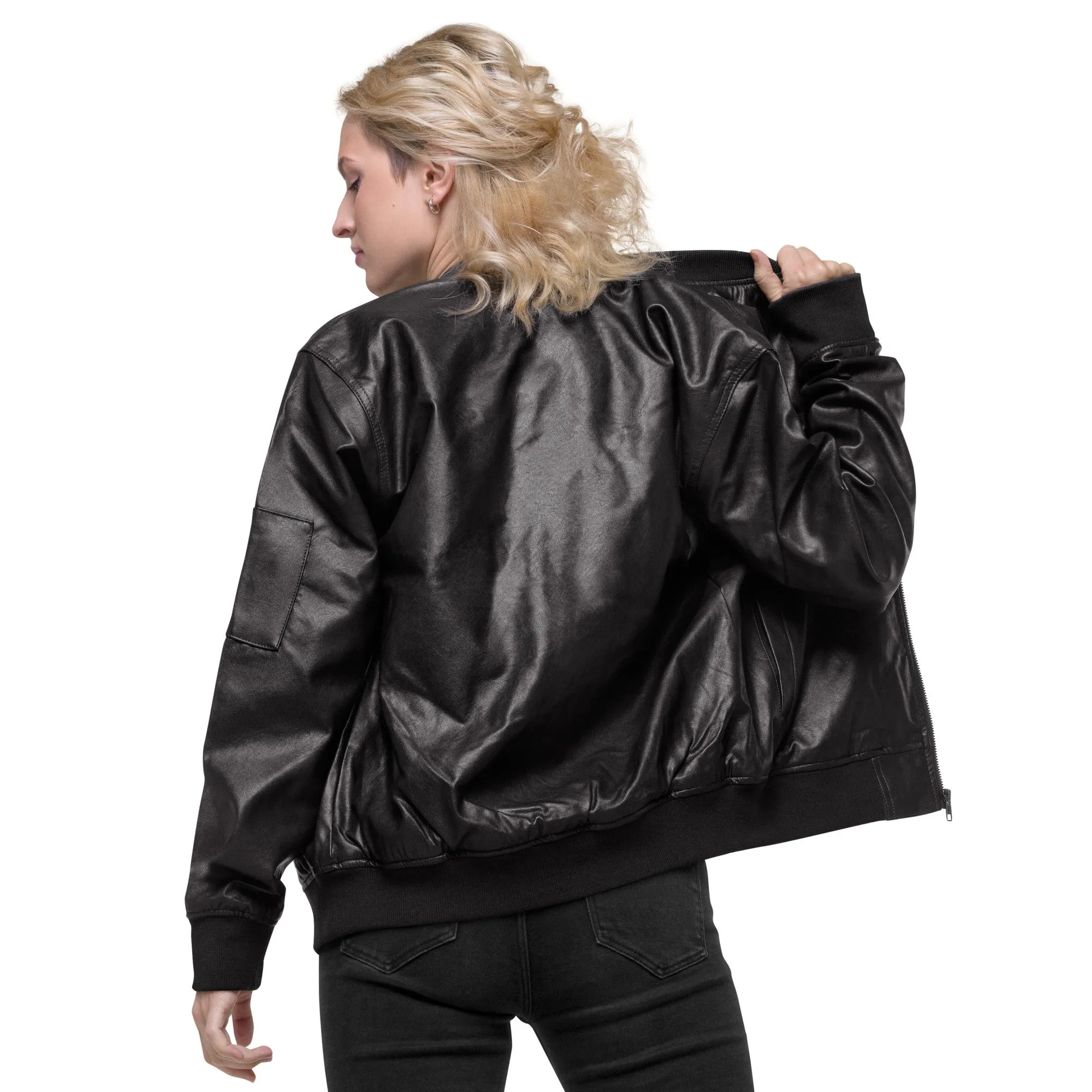 Luxury Leather Bomber Jacket