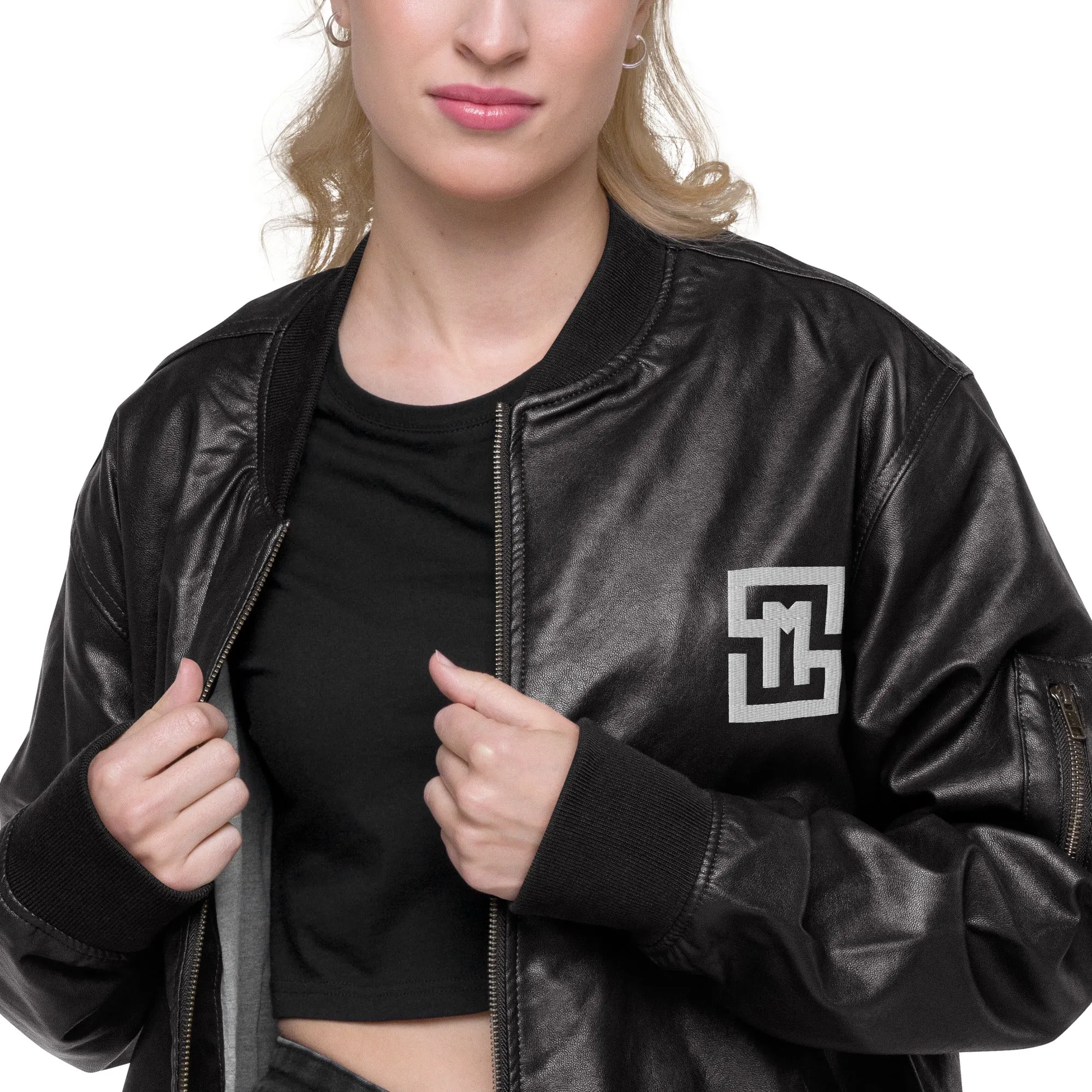 Luxury Leather Bomber Jacket