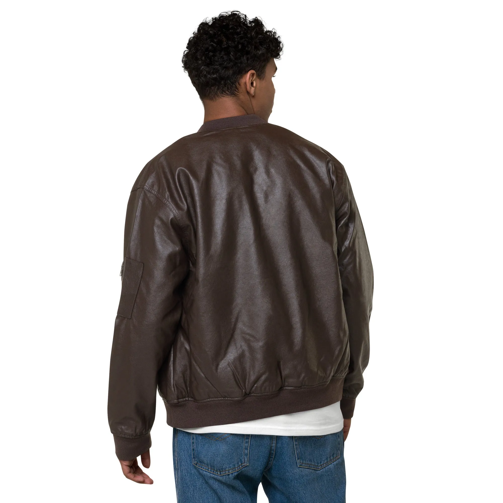 Luxury Leather Bomber Jacket