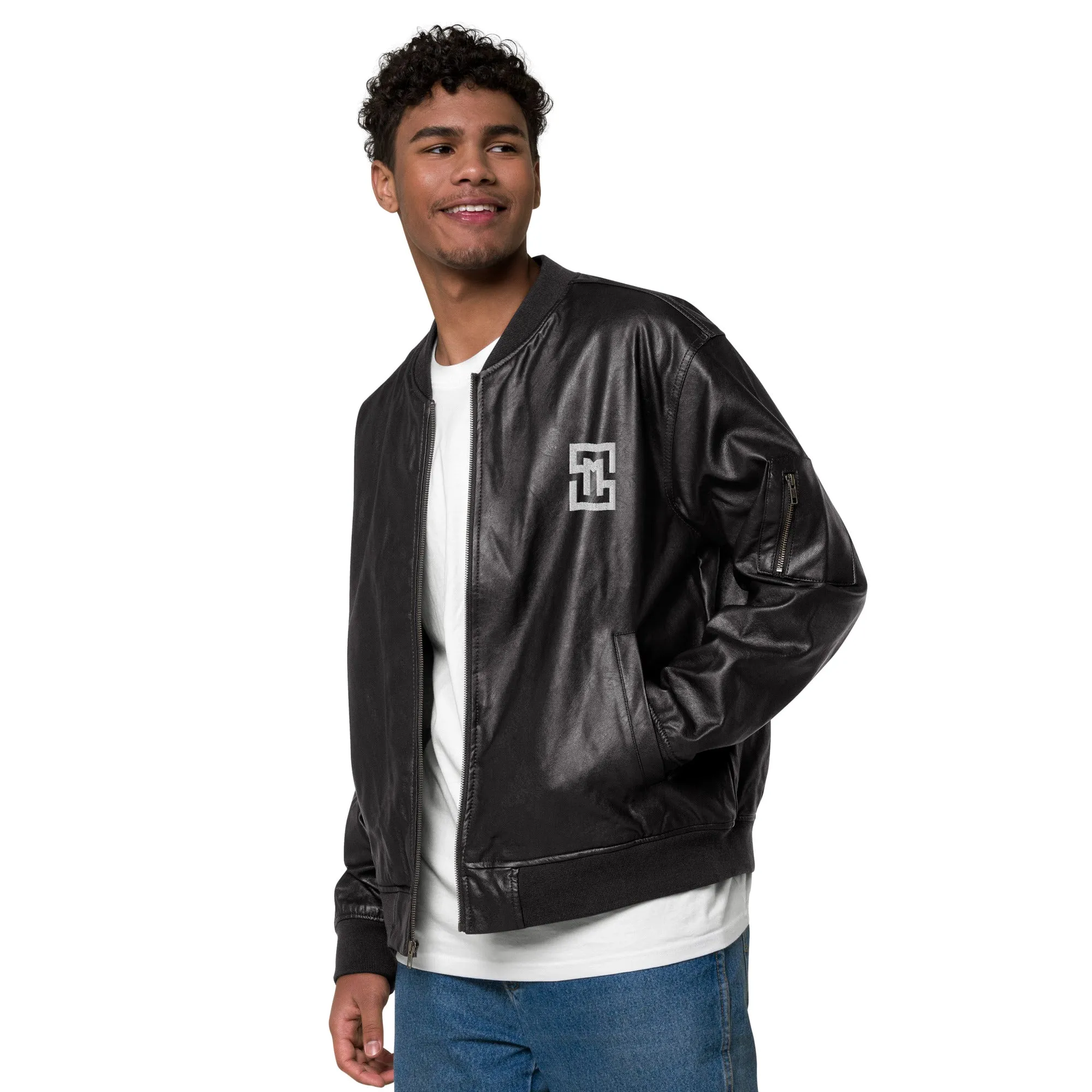 Luxury Leather Bomber Jacket