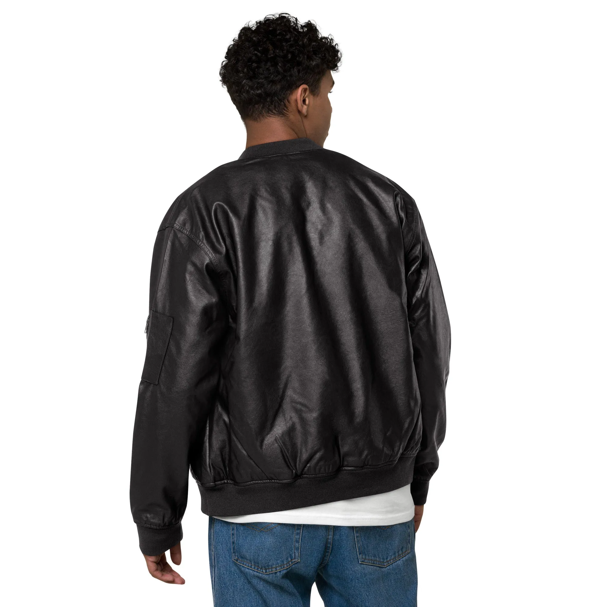 Luxury Leather Bomber Jacket