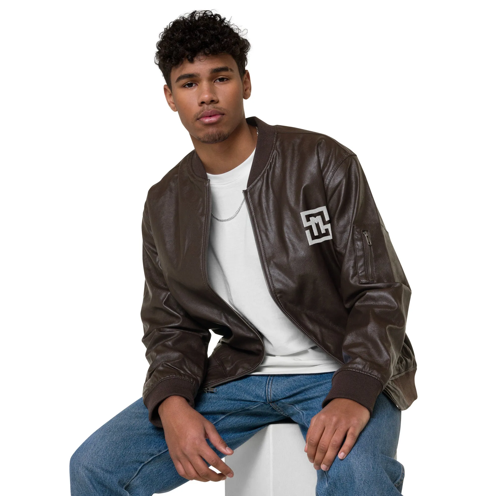 Luxury Leather Bomber Jacket