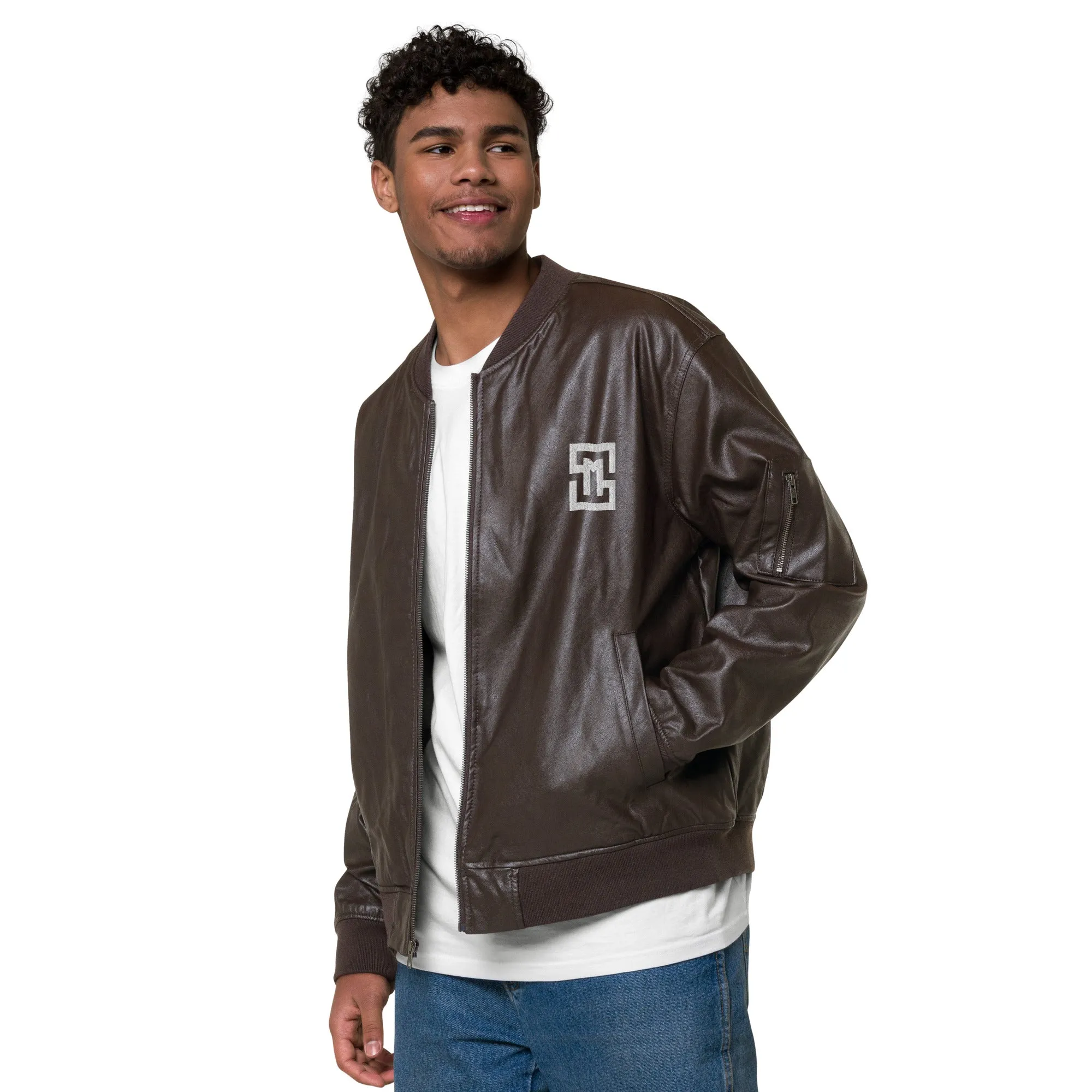 Luxury Leather Bomber Jacket