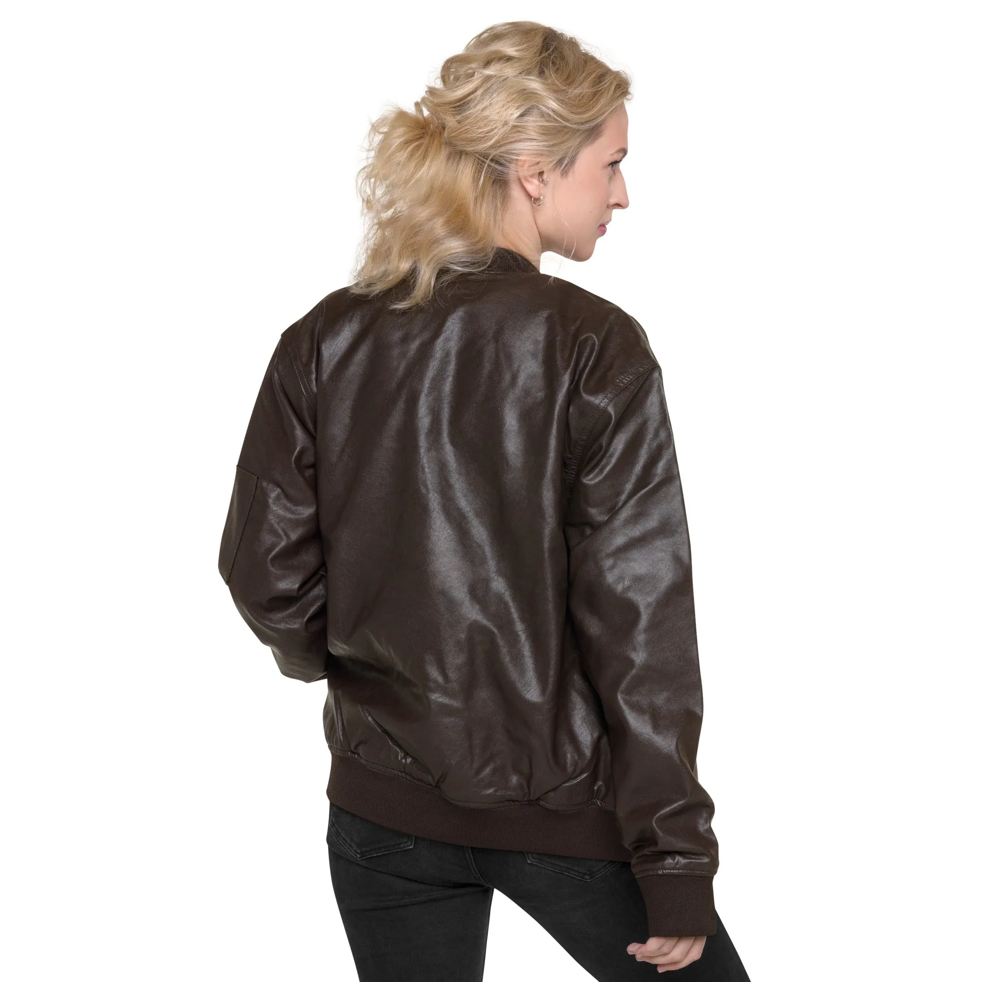 Luxury Leather Bomber Jacket