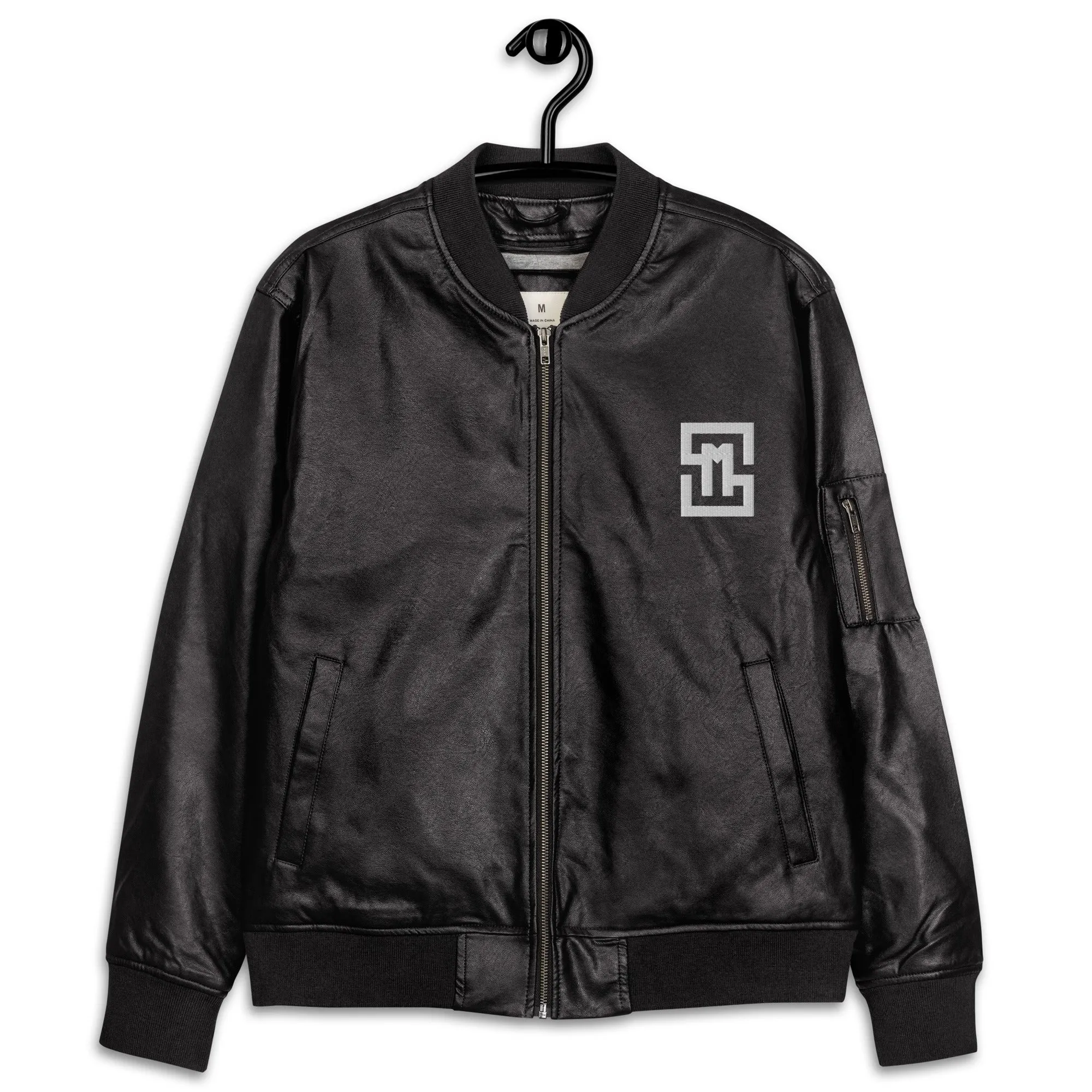 Luxury Leather Bomber Jacket