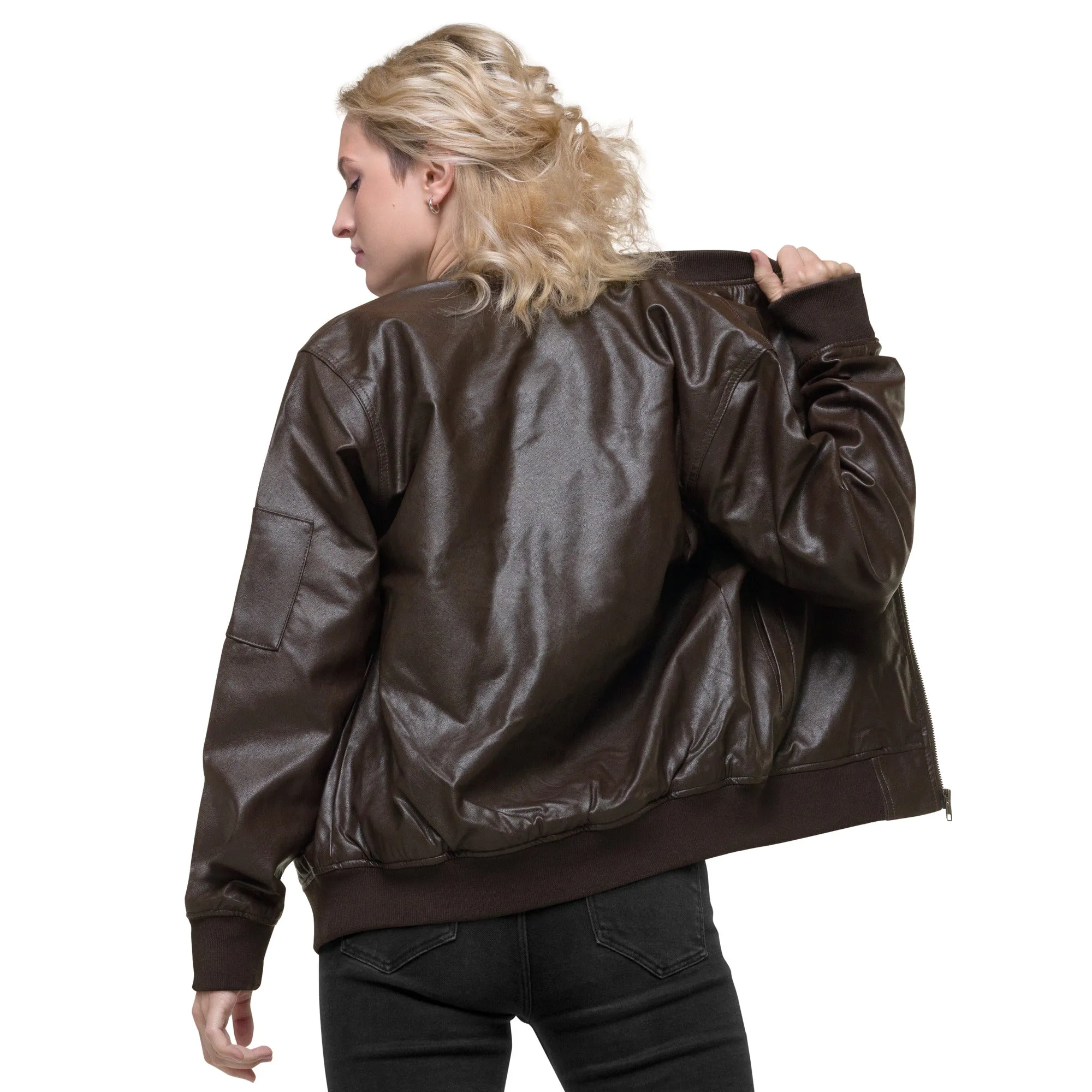 Luxury Leather Bomber Jacket