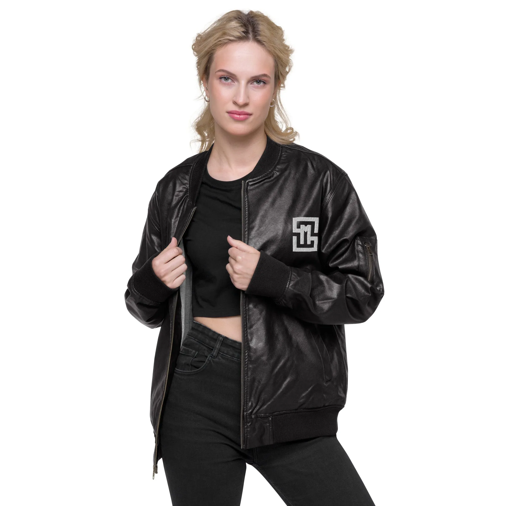 Luxury Leather Bomber Jacket