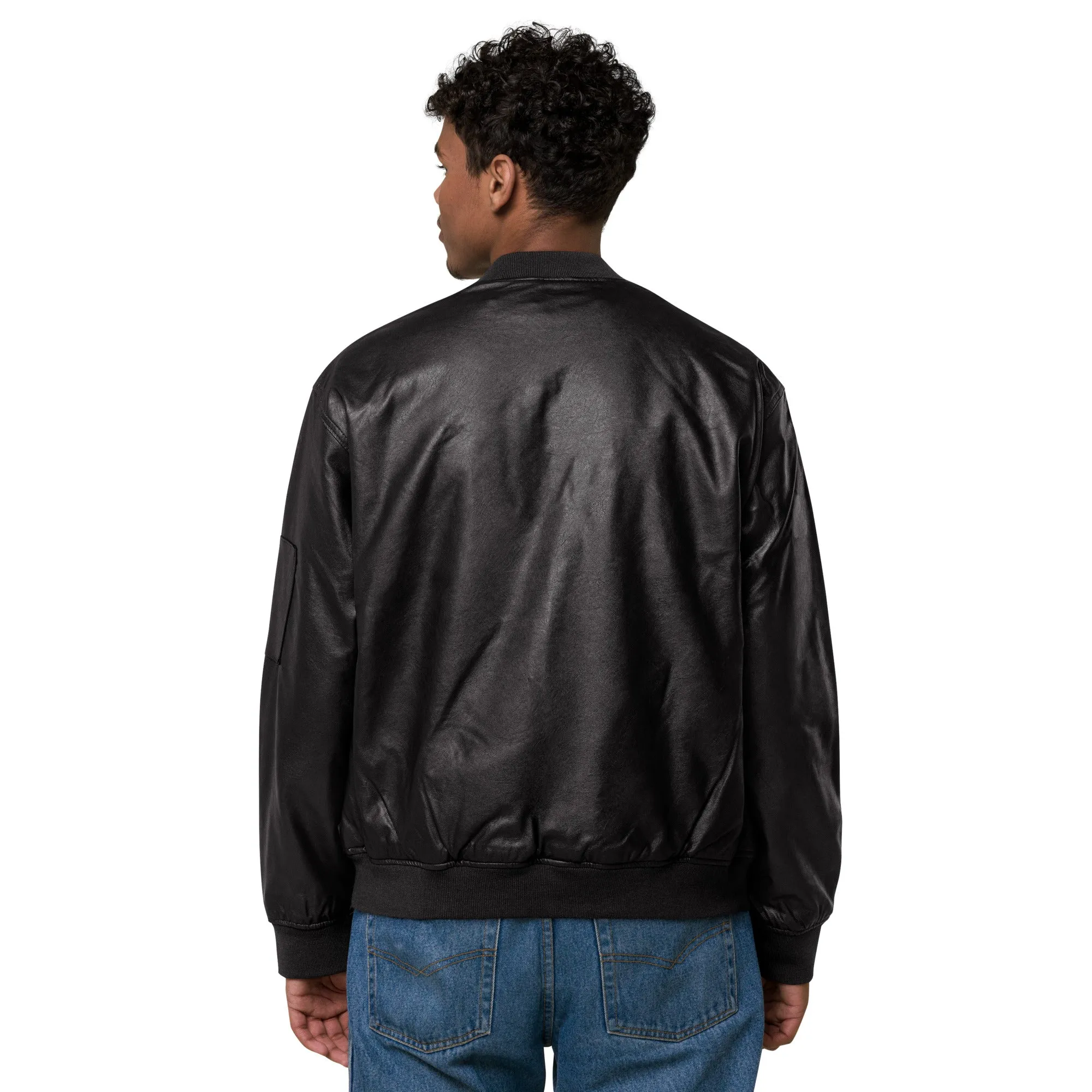 Luxury Leather Bomber Jacket