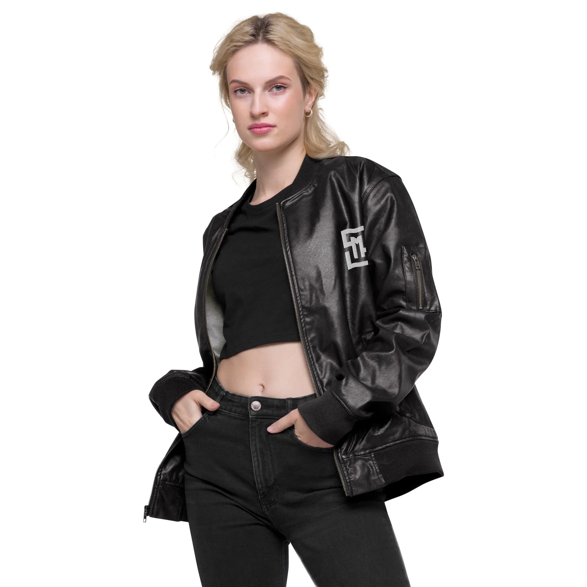 Luxury Leather Bomber Jacket