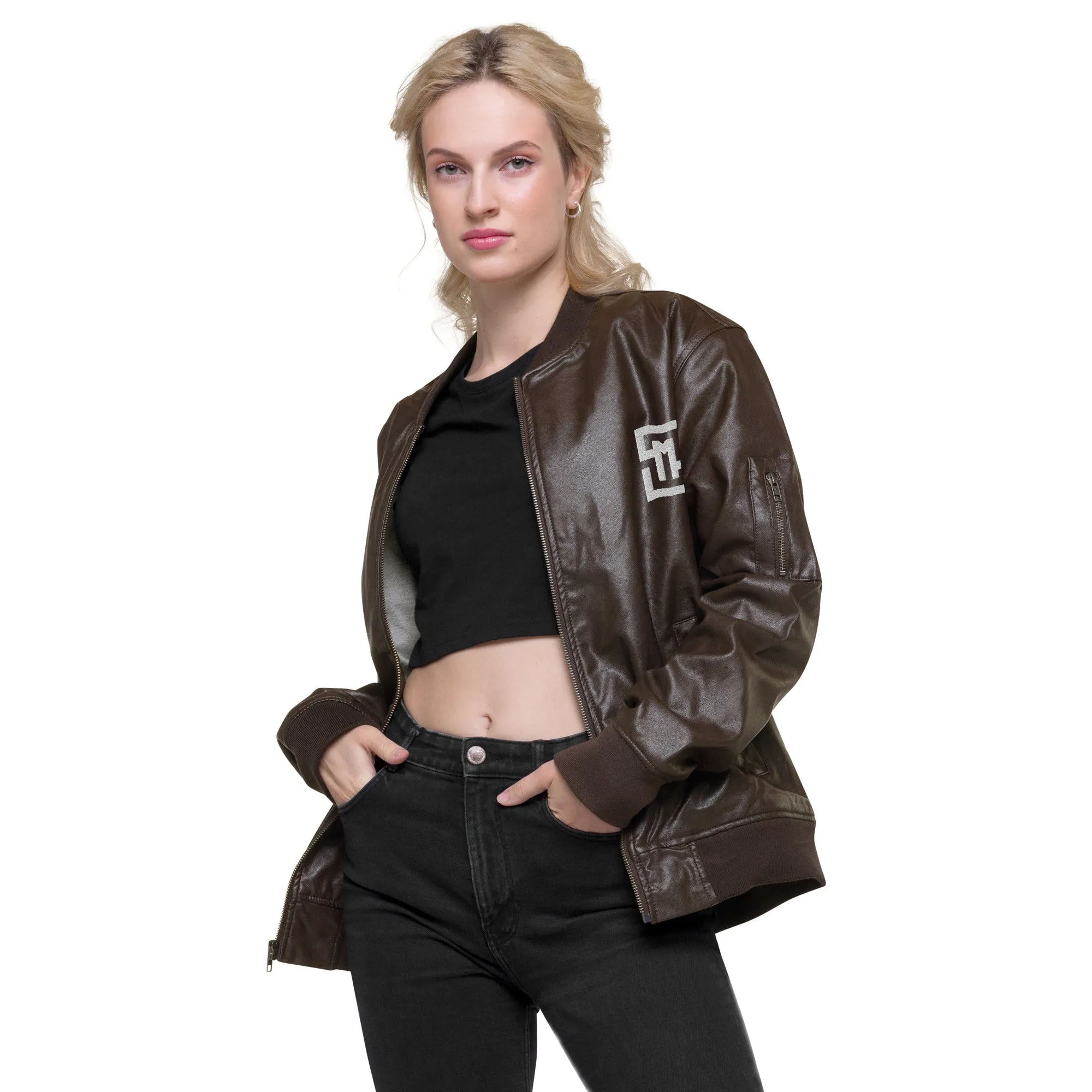 Luxury Leather Bomber Jacket