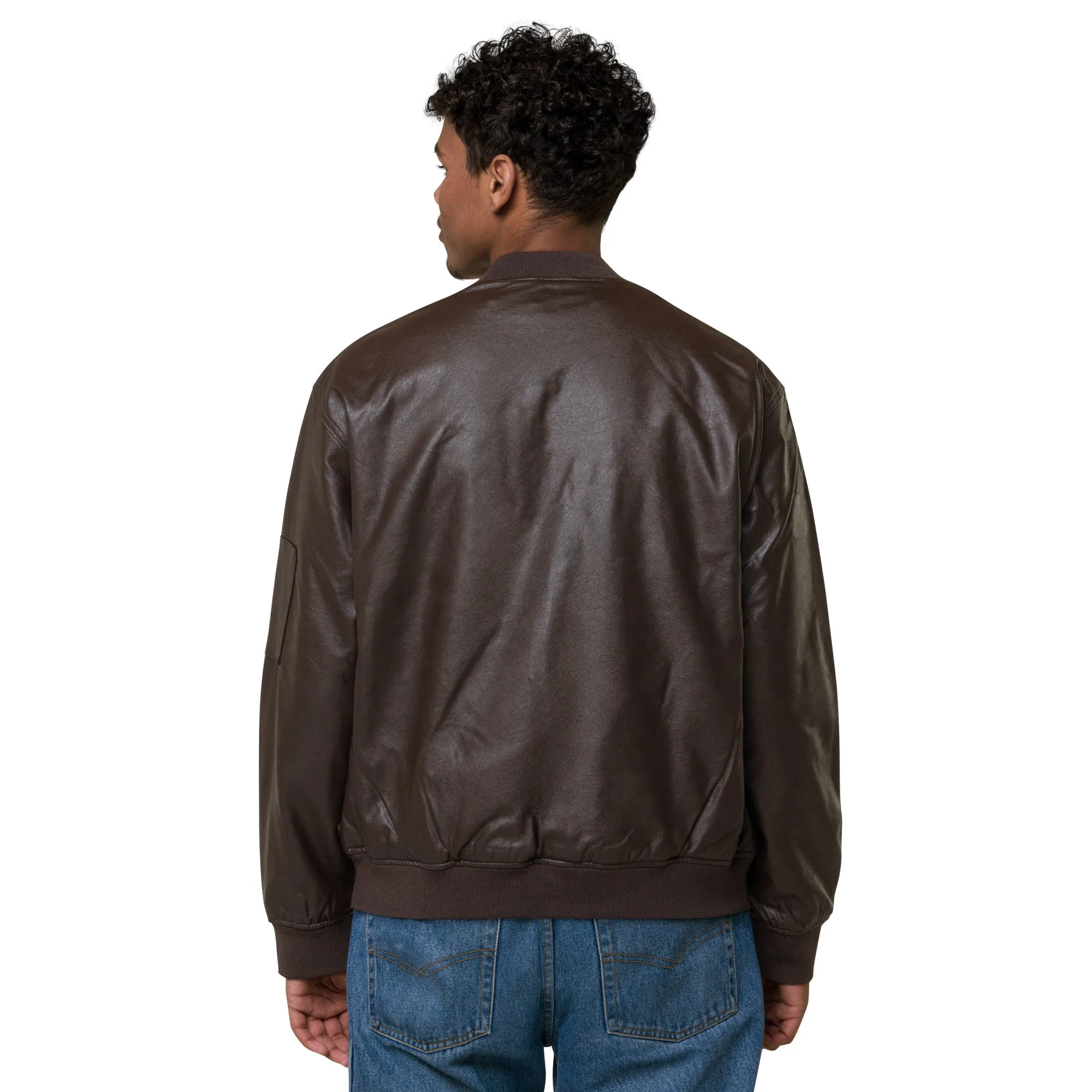 Luxury Leather Bomber Jacket