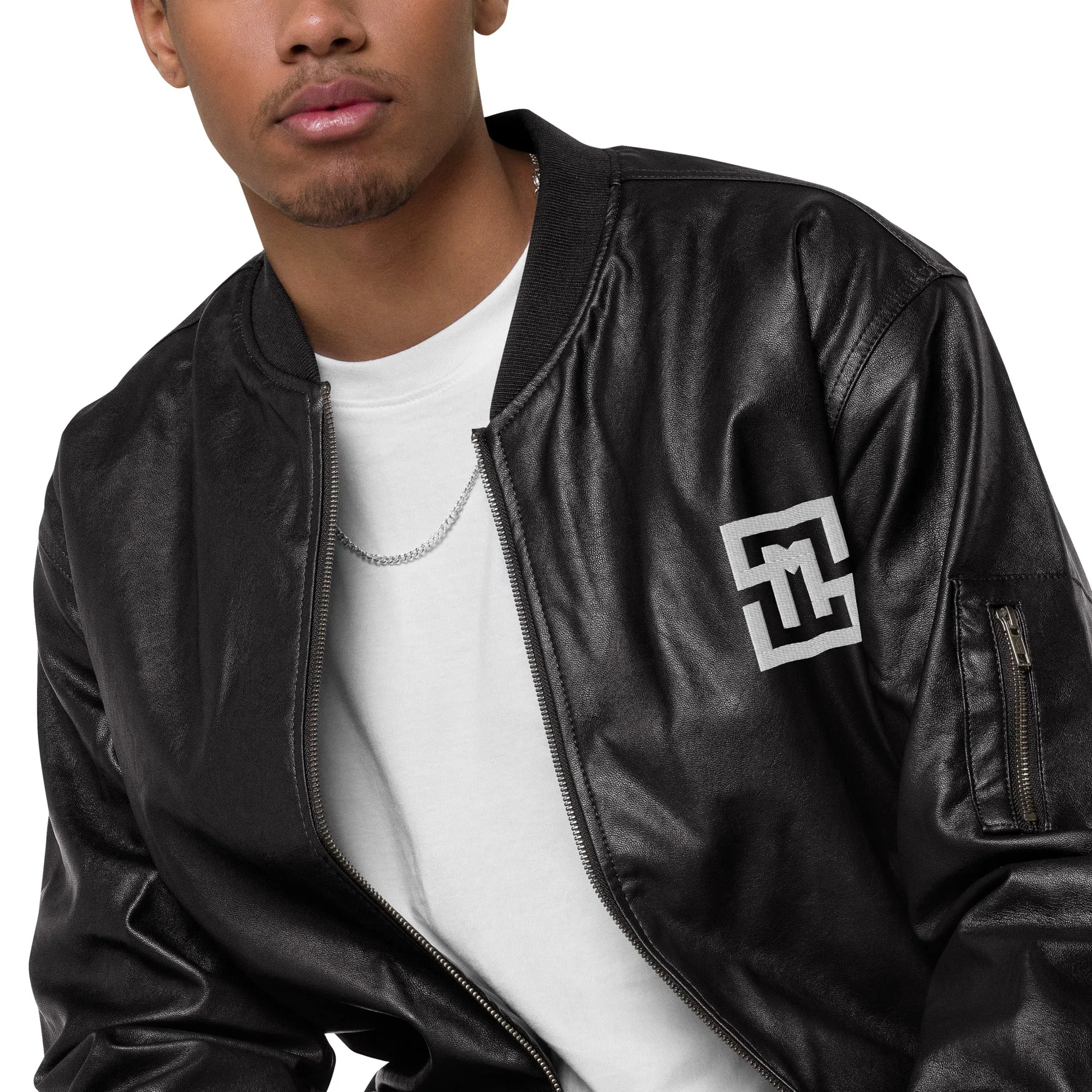 Luxury Leather Bomber Jacket