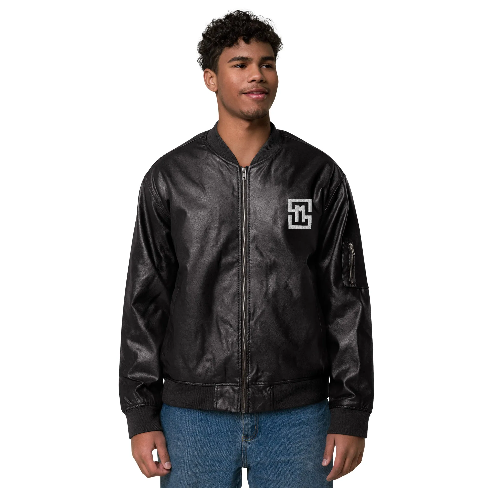 Luxury Leather Bomber Jacket