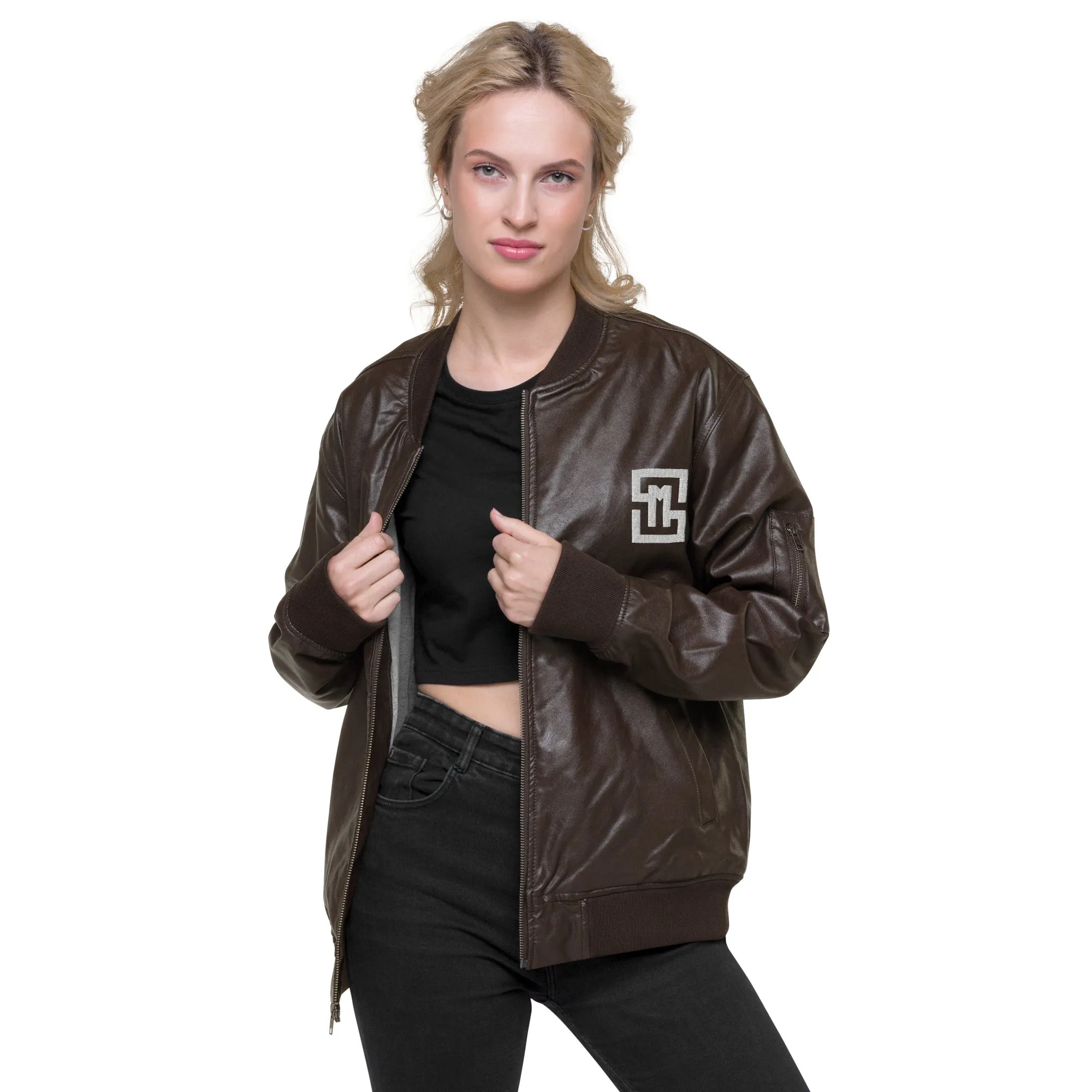 Luxury Leather Bomber Jacket