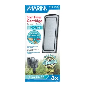 Marina Bio-Carb Slim Filter Tropical Cartridge 3pcs