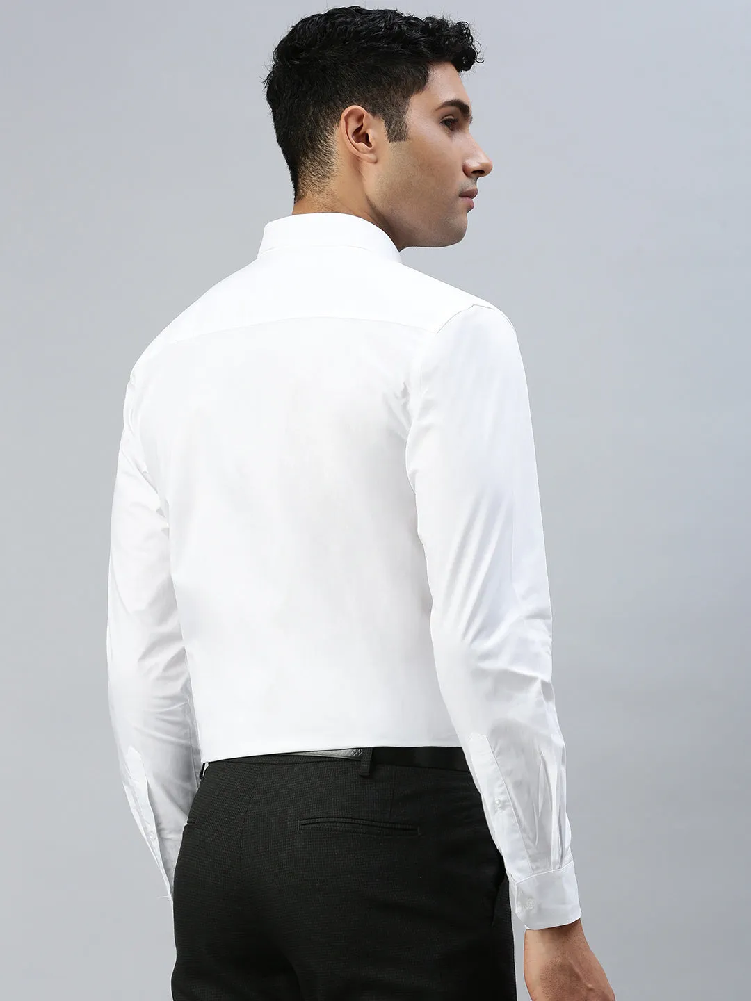 Men 100% Cotton White Shirt