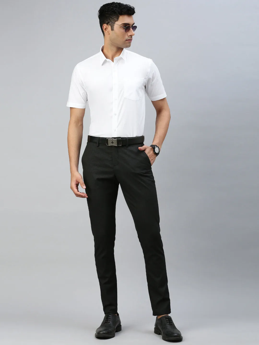 Men 100% Cotton White Shirt