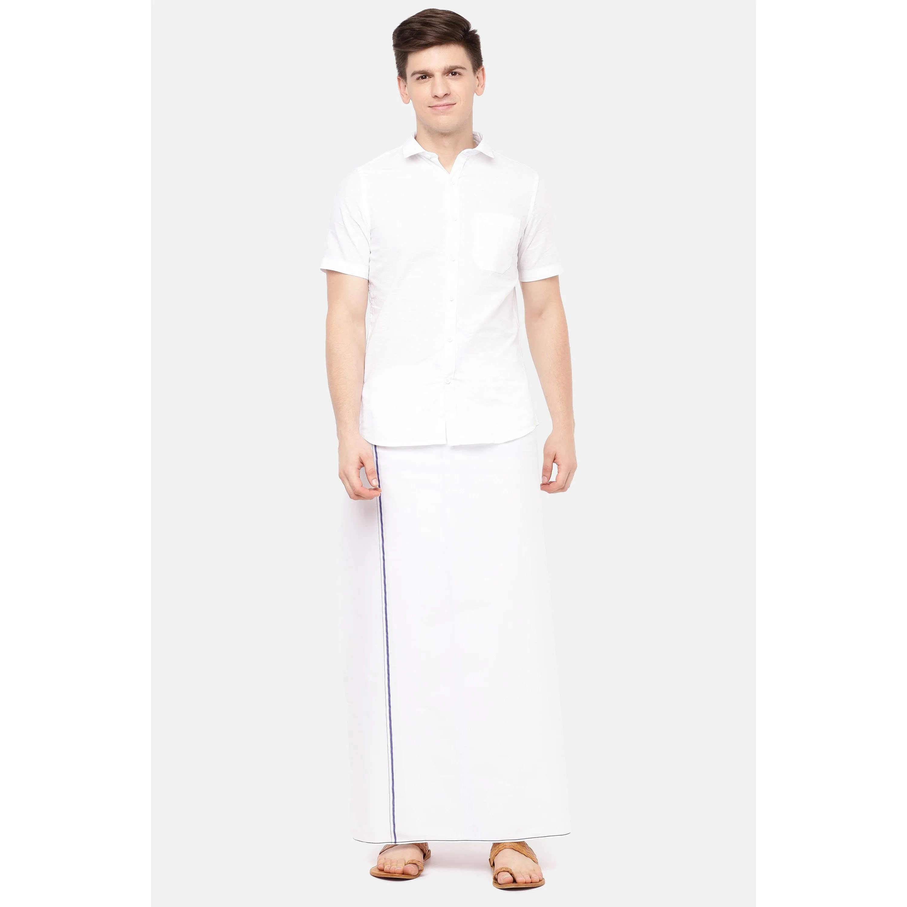 Mens Anti-Viral SB Dhoti & Half Sleeves Shirt Set