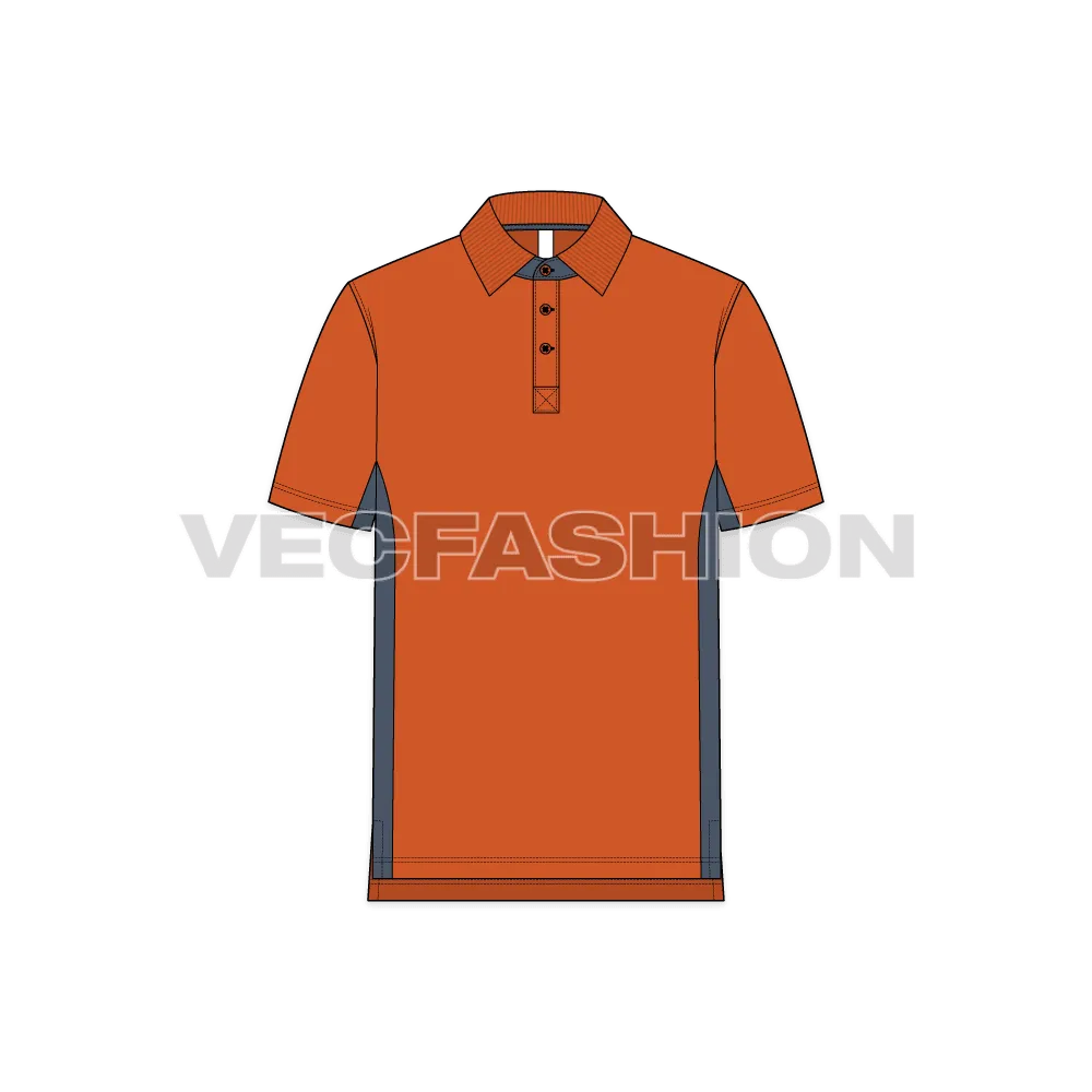 Mens Jersey Polo Neck Shirt