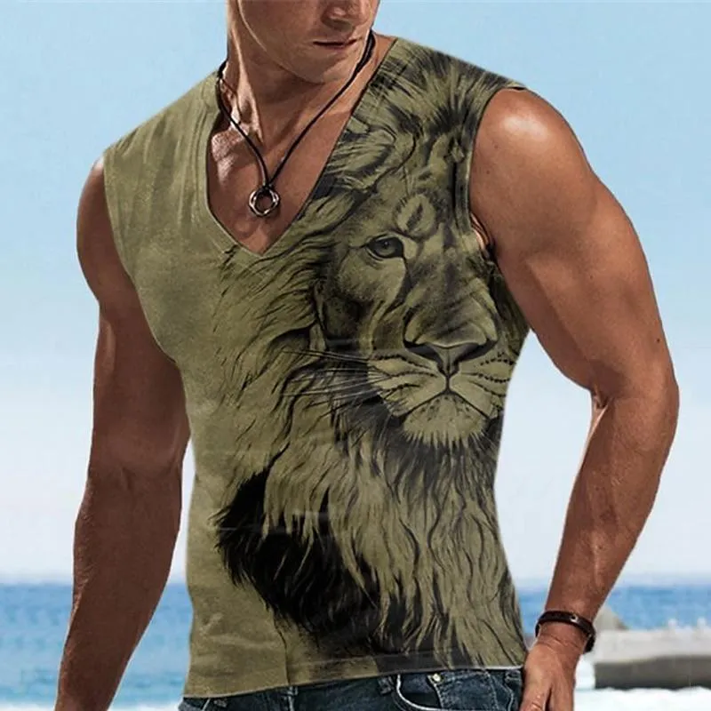 Men's Printed Casual Tank Top 91369229L