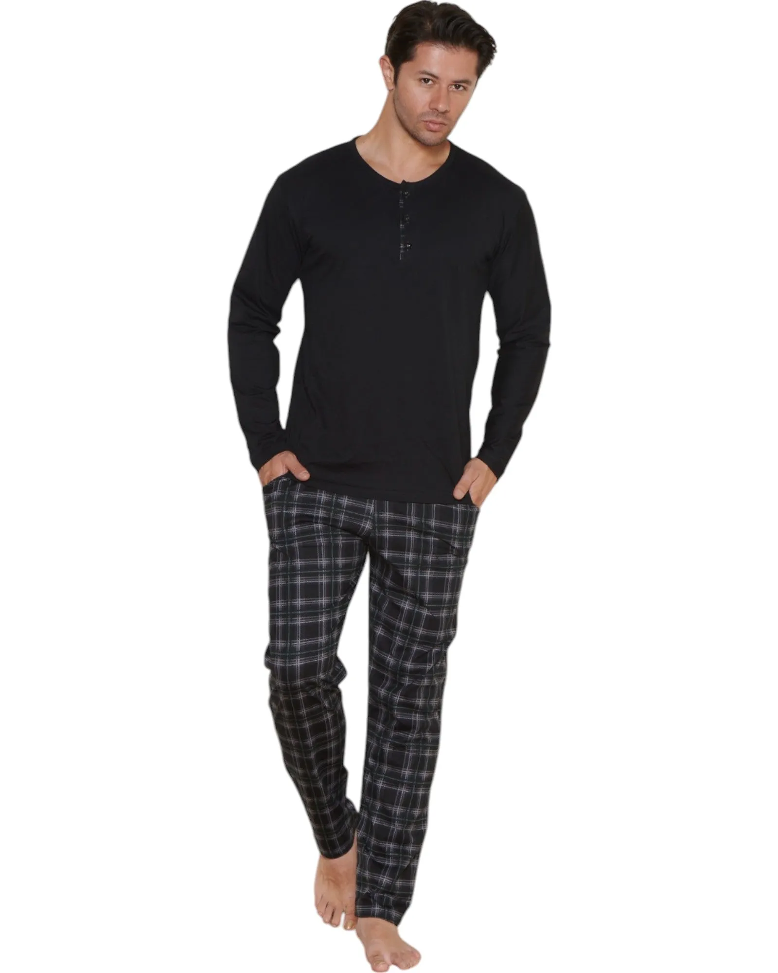 Men's Winter Plaid Sleep Set