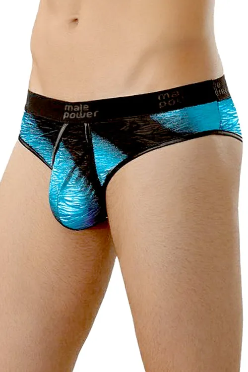 Metallic Streak Textured Mens Pouch Brief Underwear