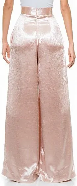 Metallic Wide-Leg Trousers