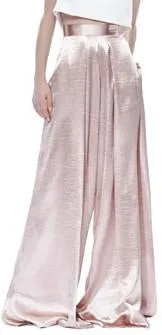 Metallic Wide-Leg Trousers