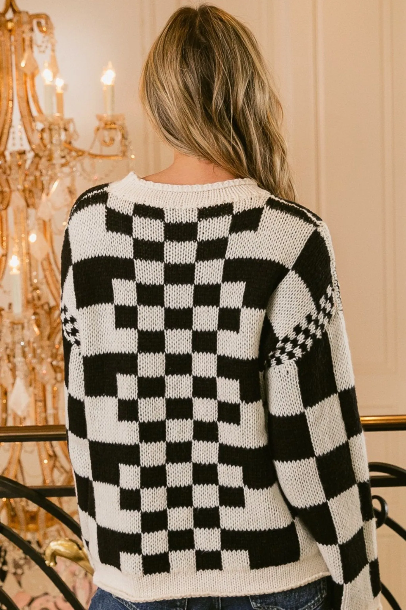 Mixed Checkered Sweater