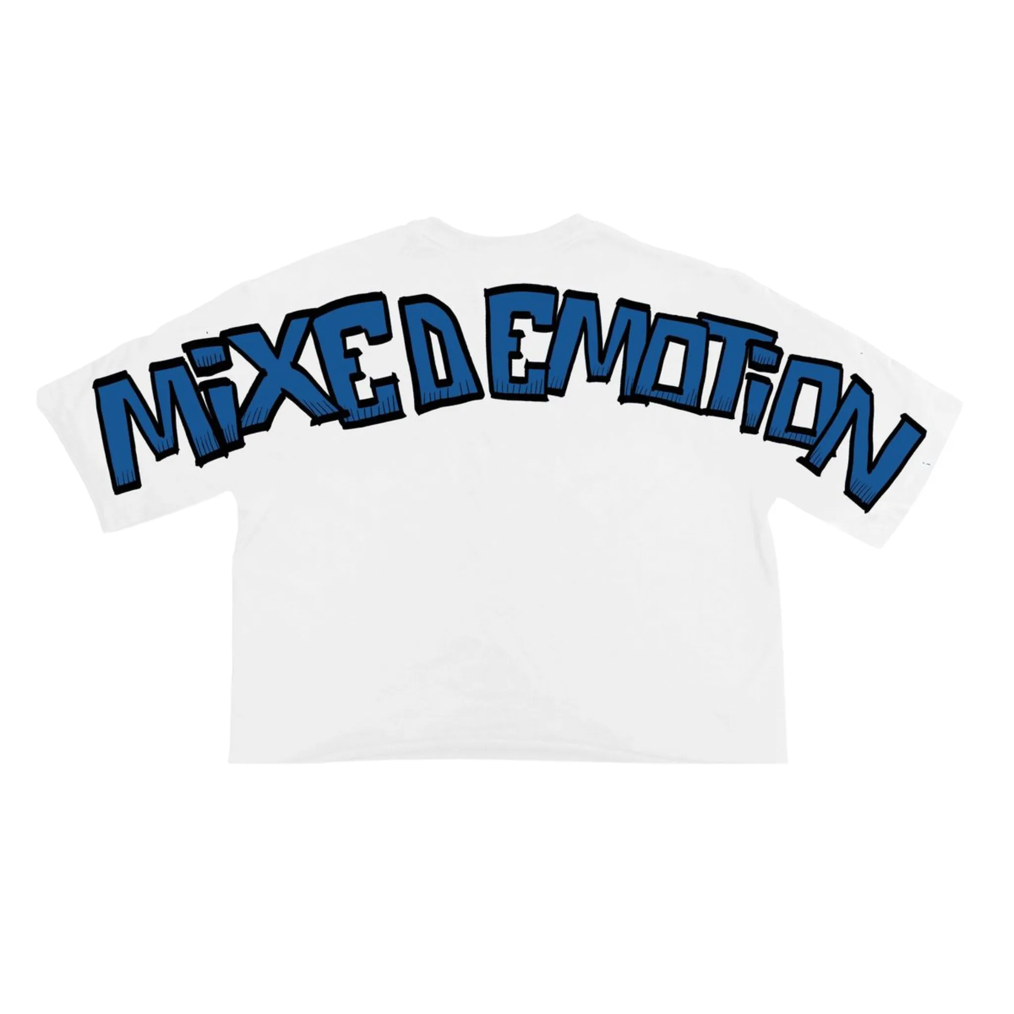 Mixed Emotion "Monster" Cropped Tee (Blue)