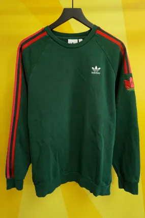 (M/L) Adidas 3D Trefoil 3 Stripes Crewneck