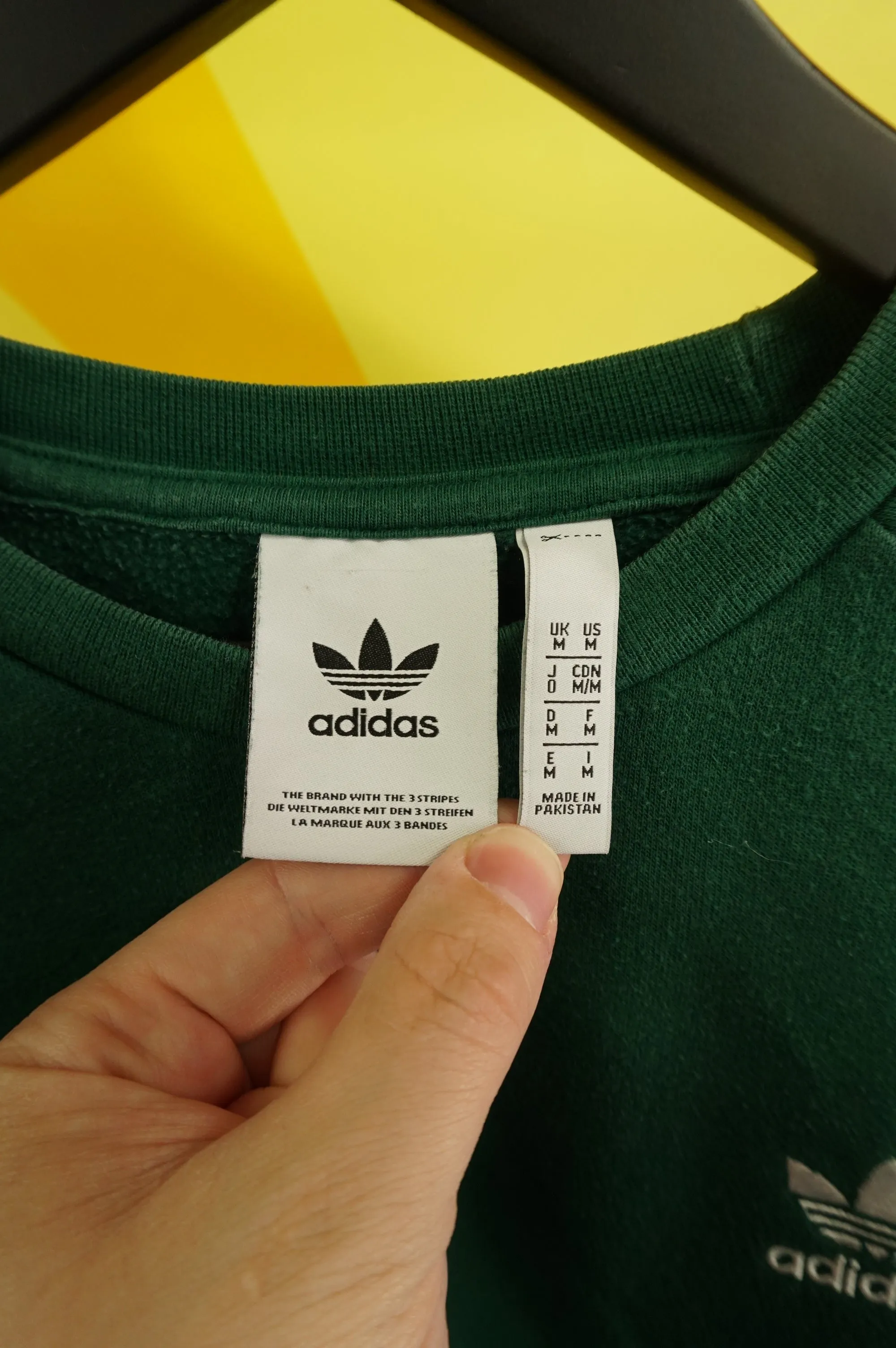 (M/L) Adidas 3D Trefoil 3 Stripes Crewneck