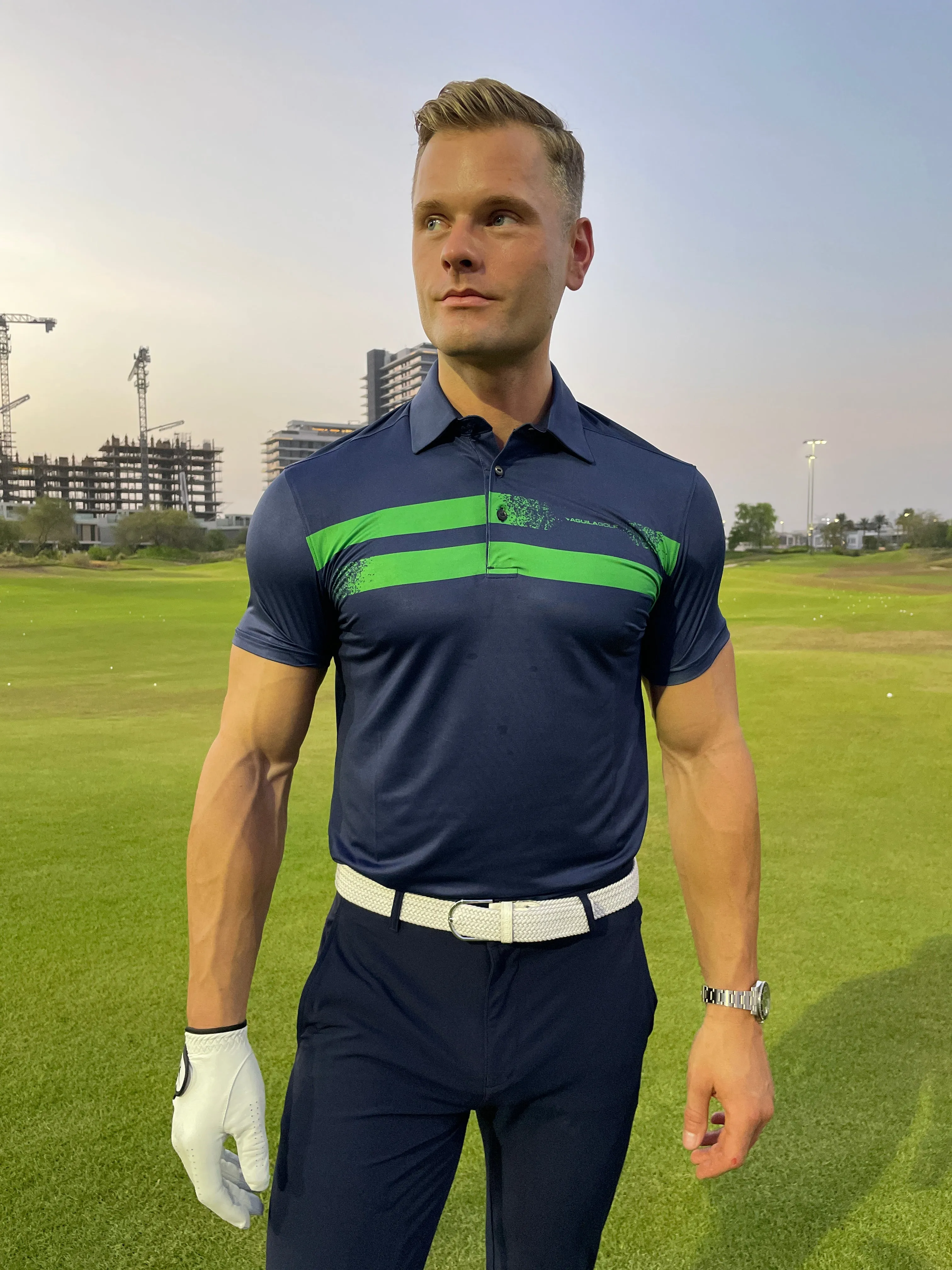 Moderno Strip Men’s Golf Polo