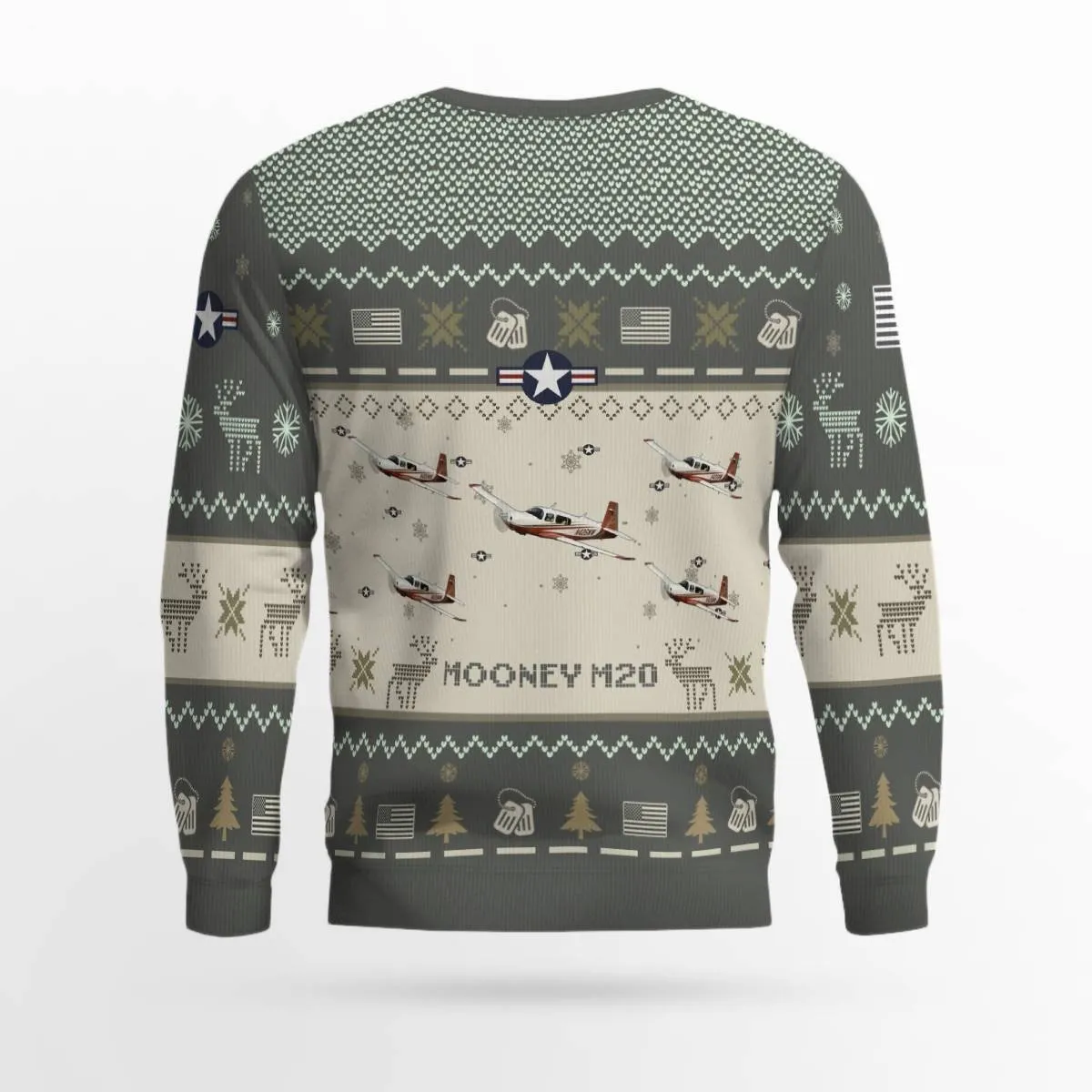 Mooney M20 Aircraft Ugly Sweater, Ugly Sweater Christmas Shirt for Men Dad Veteran