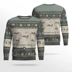 Mooney M20 Aircraft Ugly Sweater, Ugly Sweater Christmas Shirt for Men Dad Veteran