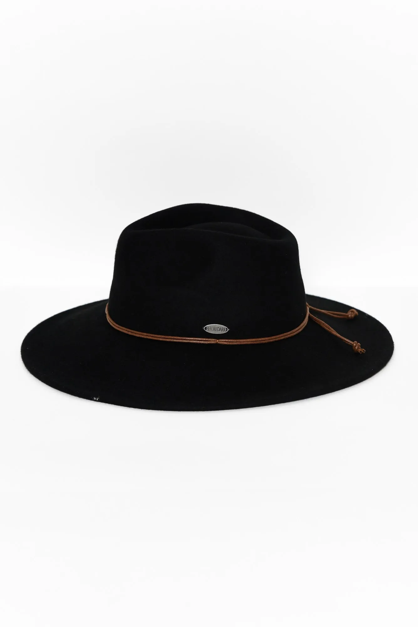 Morzine Black Wide Brim Fedora