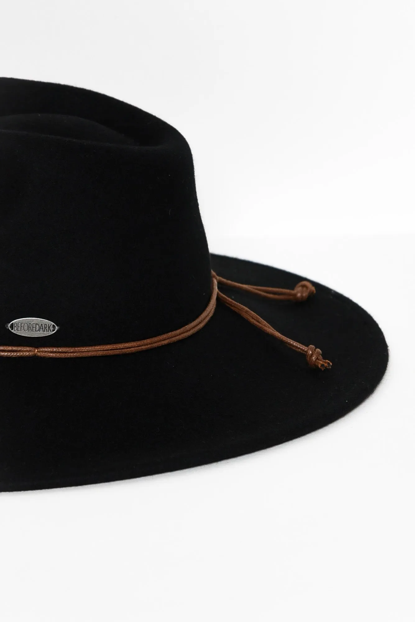 Morzine Black Wide Brim Fedora