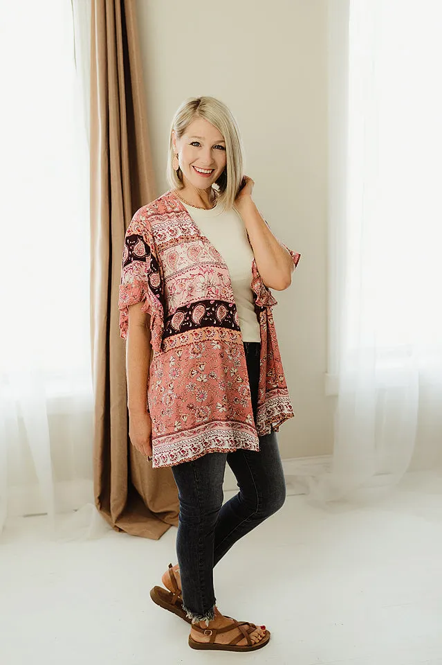 Multi Ruffle Kimono