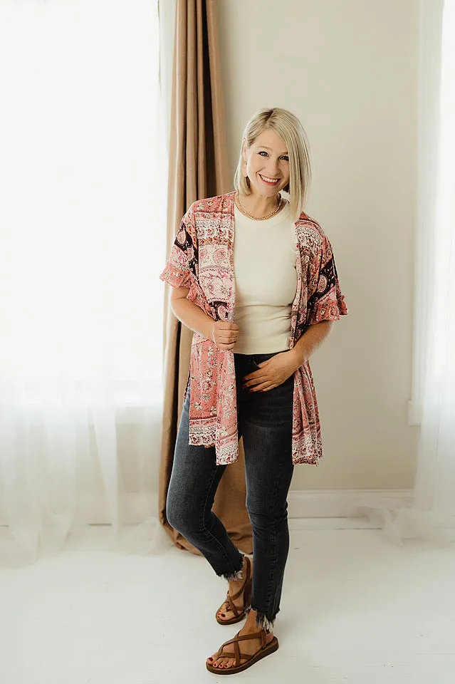 Multi Ruffle Kimono