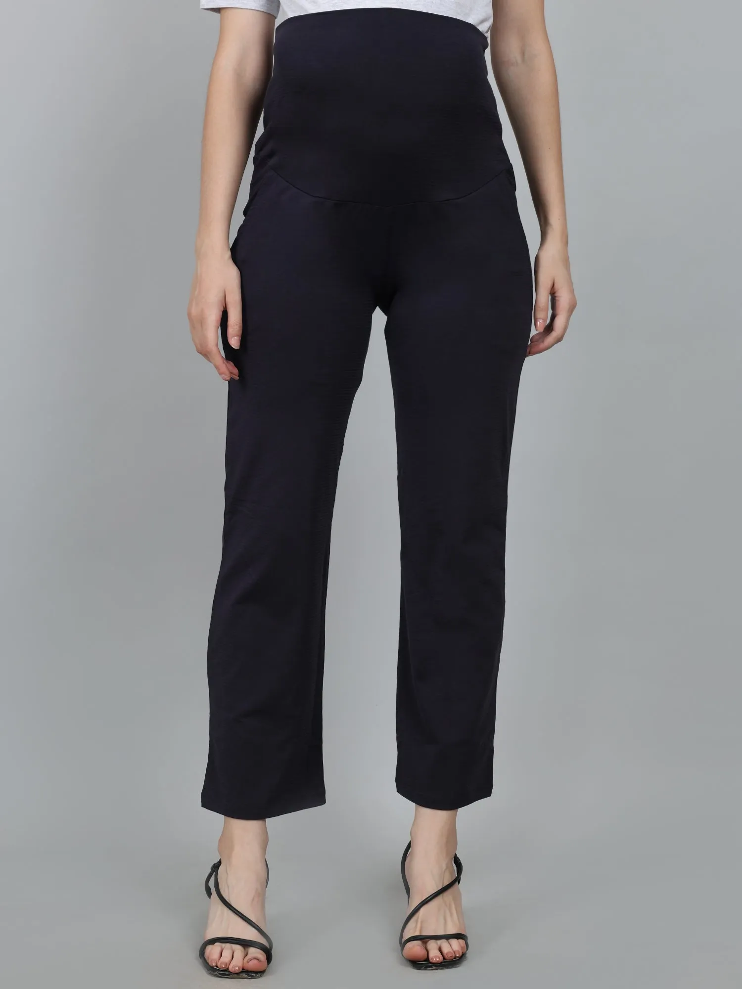 Navy Blue Supima Cotton Maternity Pants