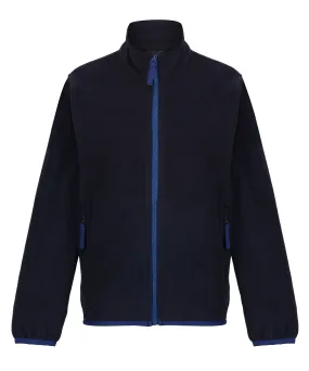 Navy/New Royal - Kids full-zip microfleece