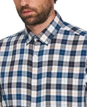 Original Penguin Plaid Checked Shirt - Bright White