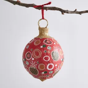 Oversized Christmas Paper Mache Ornament