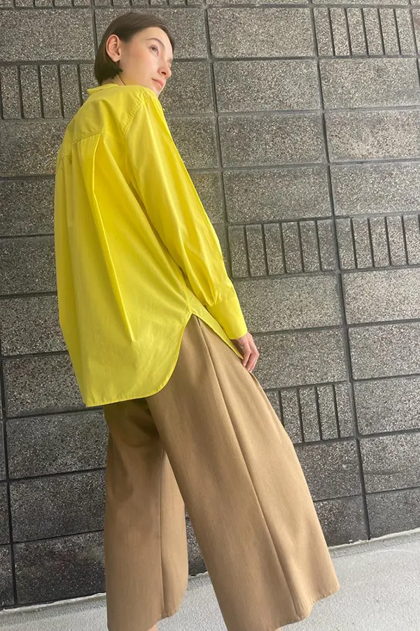 Oversized Tunic Shirt in Acid Yellow