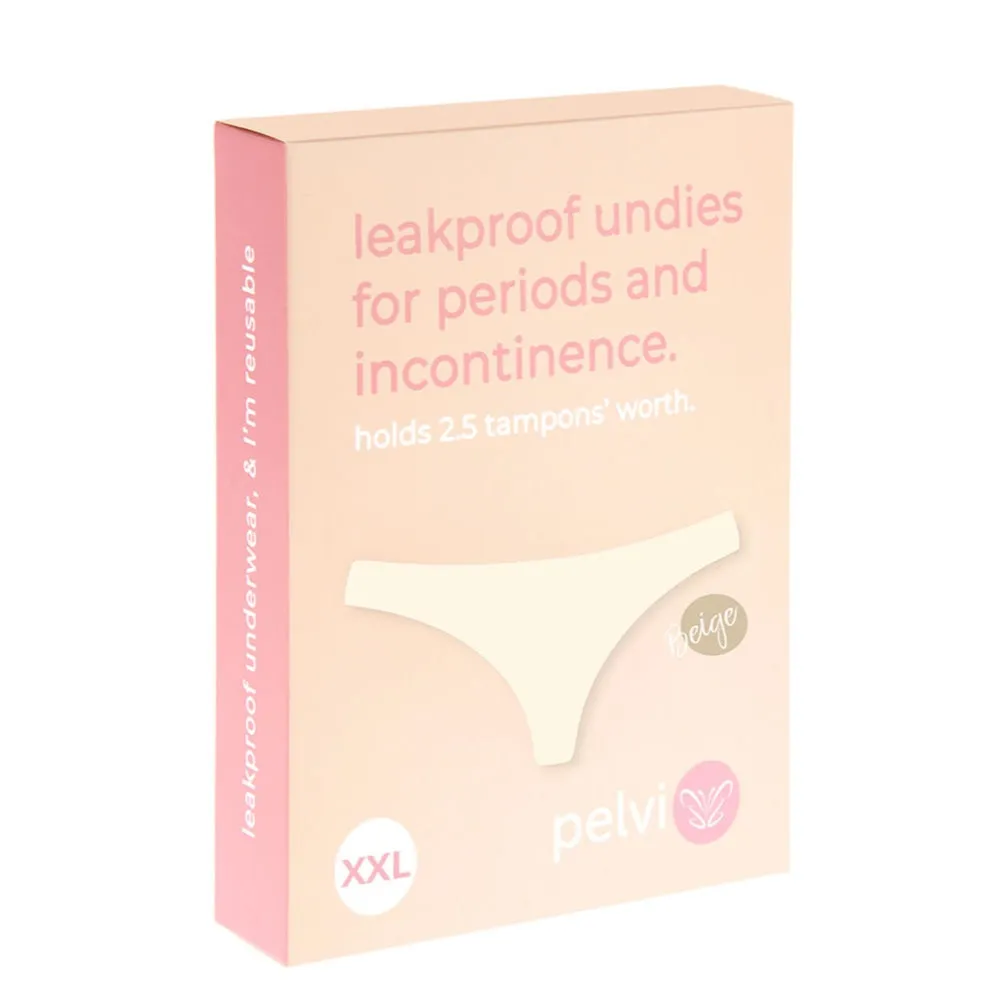 PELVI Leakproof Underwear Bikini Beige XXL