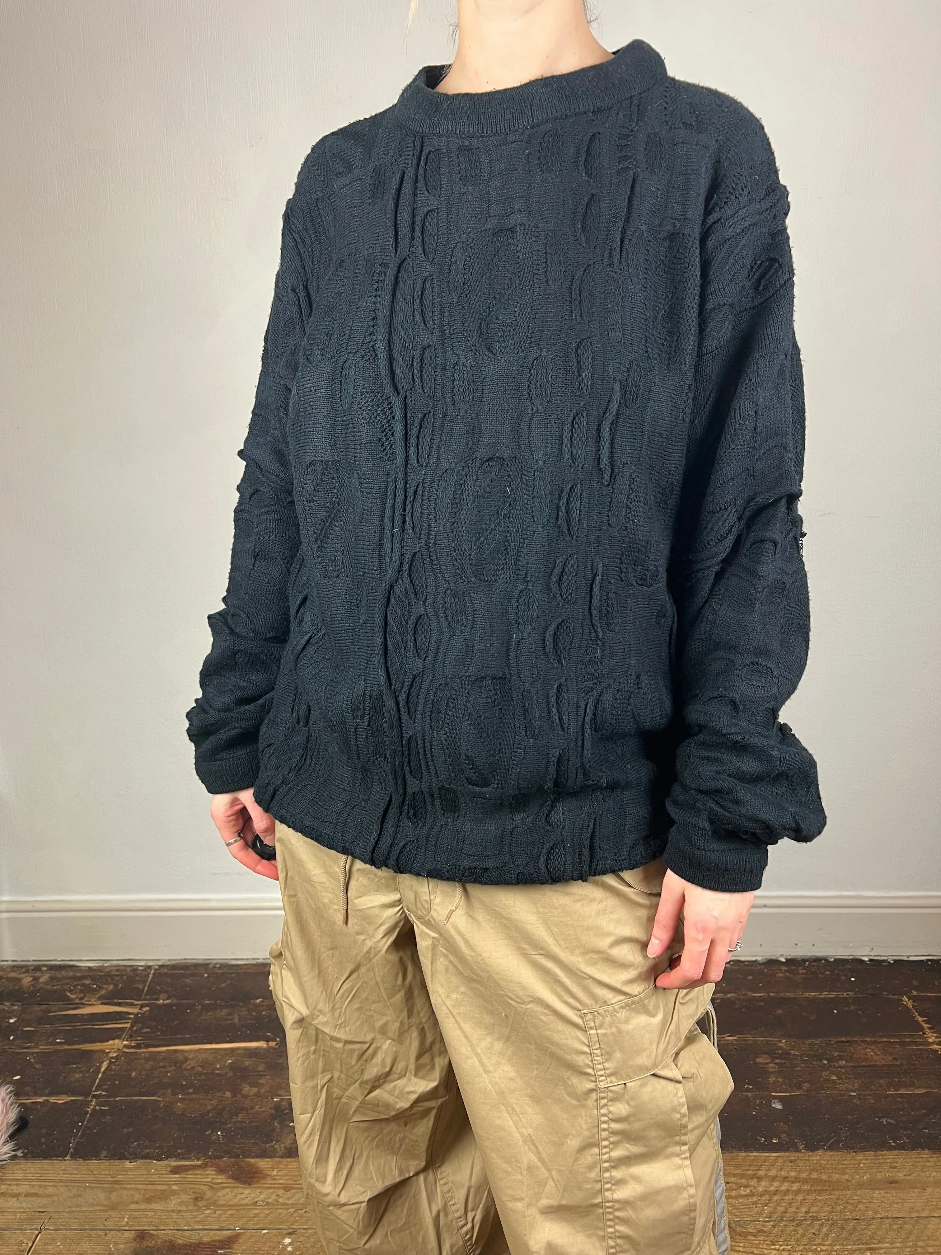 Protegé 90s 3D knit jumper