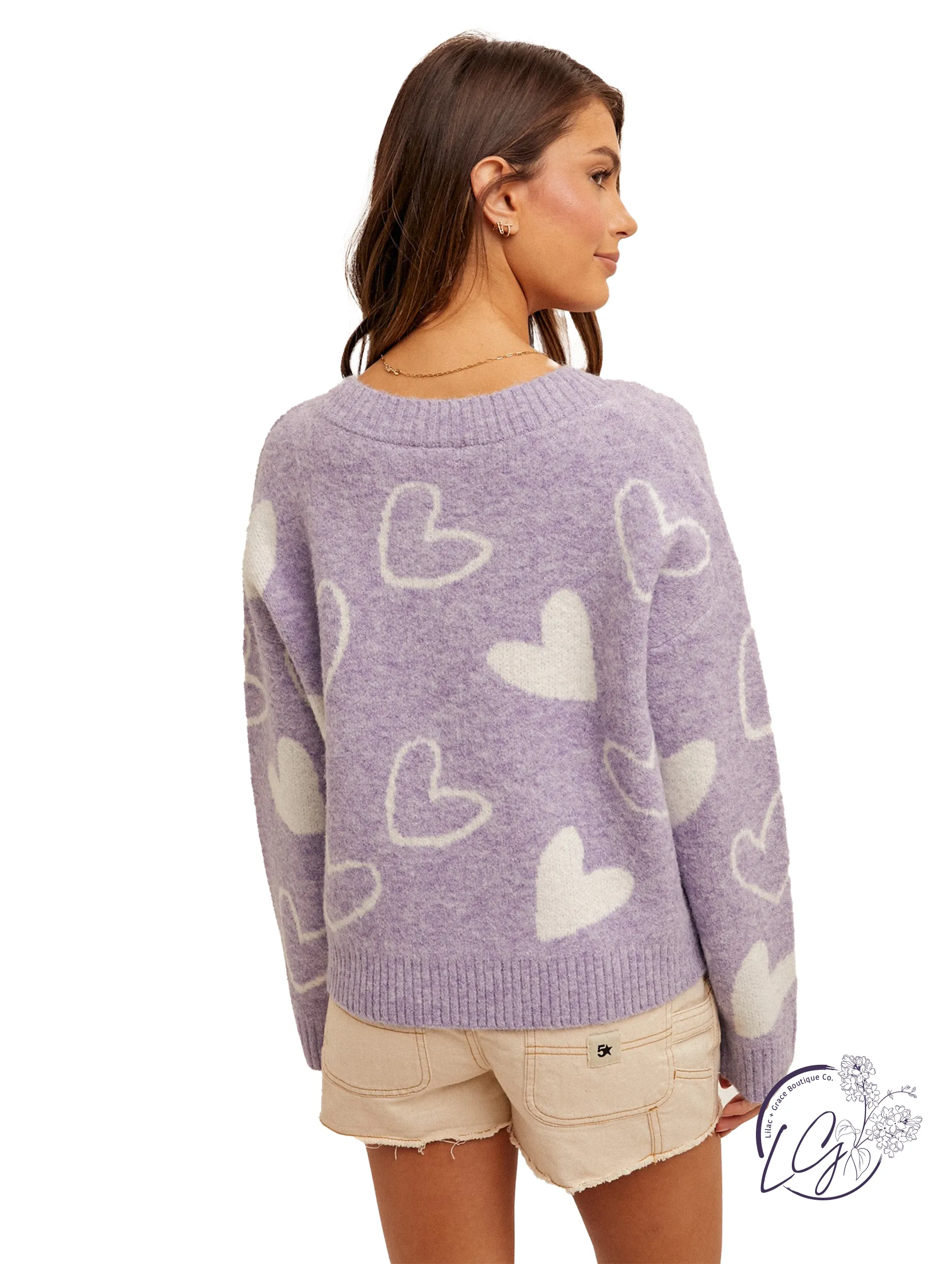 Purple Skies, Full Hearts Sweater